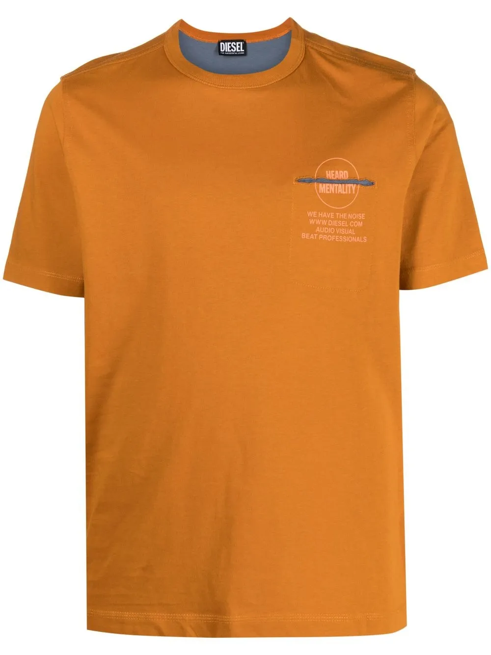 

Diesel graphic-print crew neck T-shirt - Orange