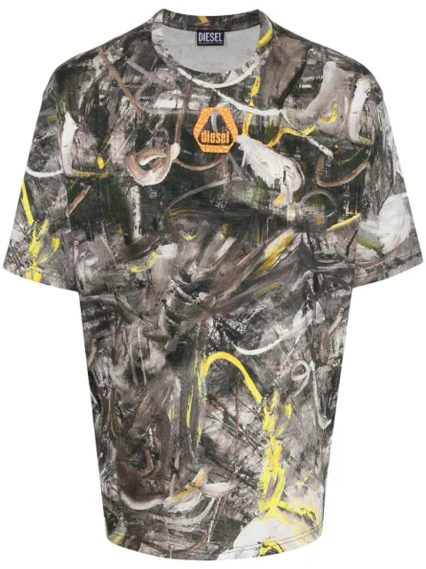 logo paint-print T-shirt