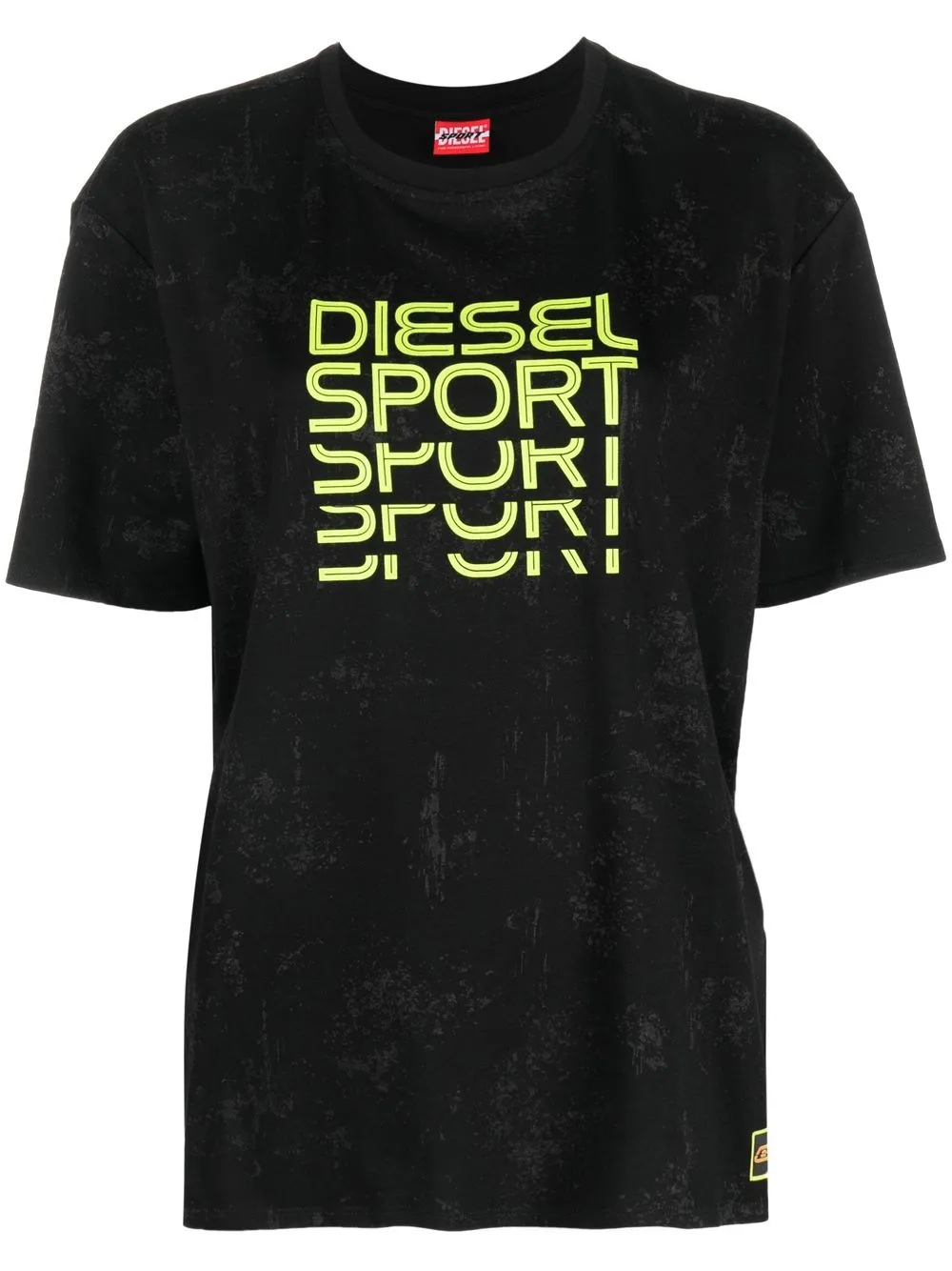 

Diesel logo-print faded T-shirt - Black