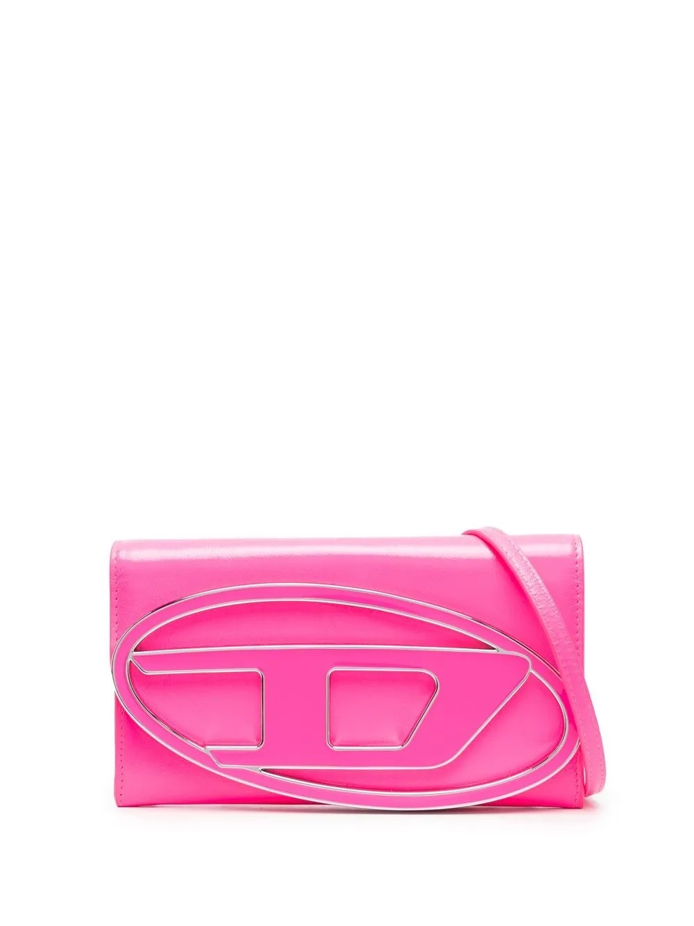 

Diesel bolsa de hombro 1DR con placa del logo - Rosado