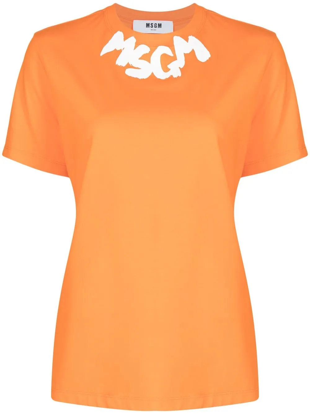 

MSGM playera con logo estampado - Naranja