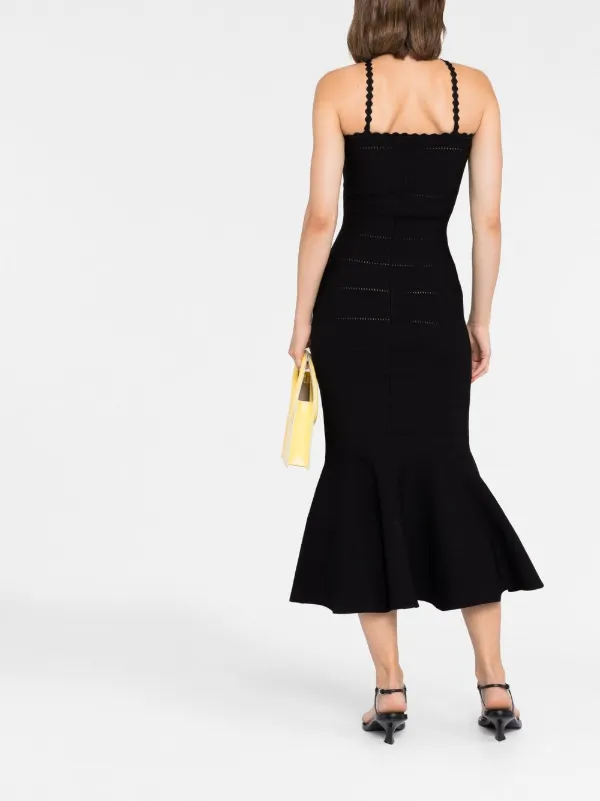 victoria beckham peplum dress Victoria Beckham cut-out Detail Peplum Dress | Black