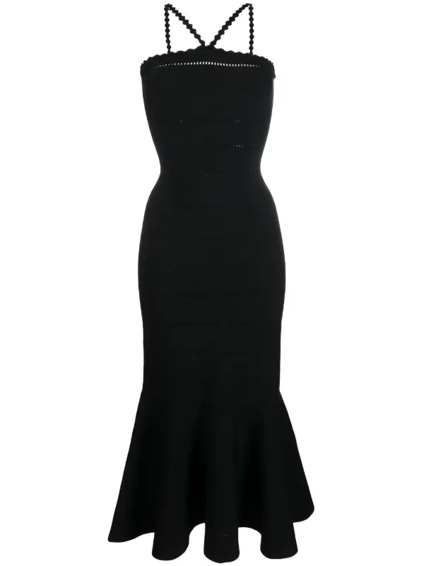 victoria beckham peplum dress Victoria Beckham cut-out Detail Peplum Dress | Black
