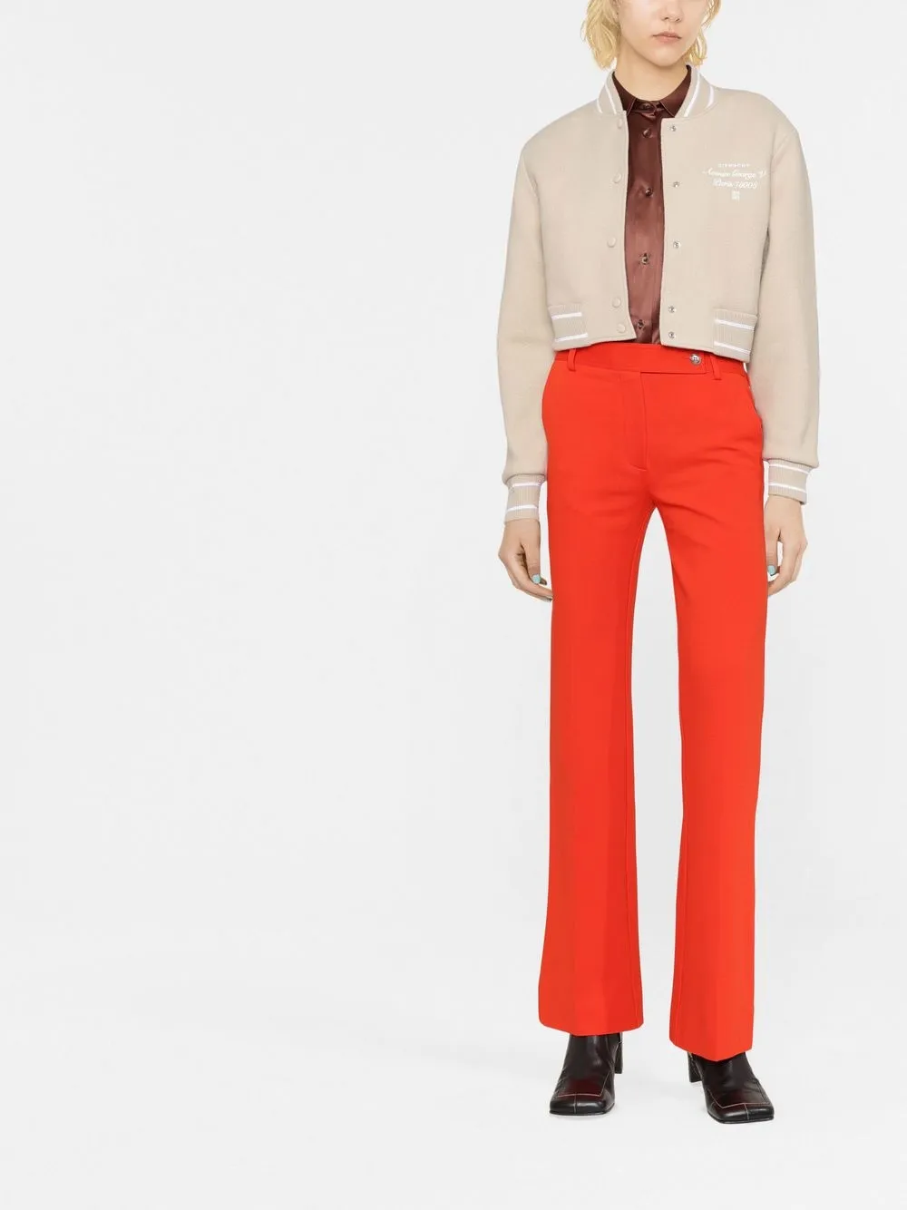 Victoria Beckham Flared pantalon - Oranje