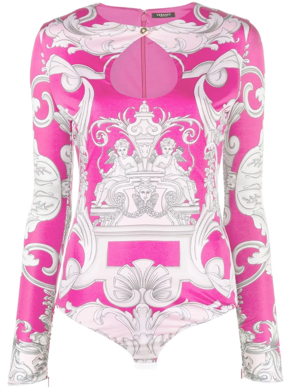 

Versace body con estampado Barocco - Rosado