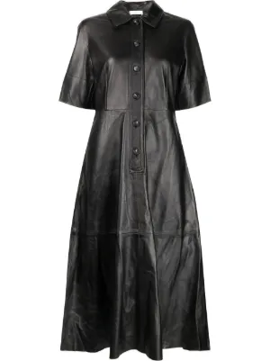 Chemisier svasato Nero Farfetch Abbigliamento Vestiti Vestiti chemisier 