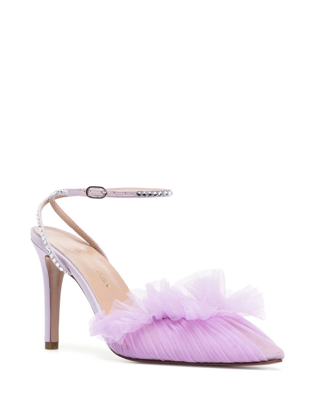 Andrea Wazen Franca Glitz Tulle Pumps - Farfetch