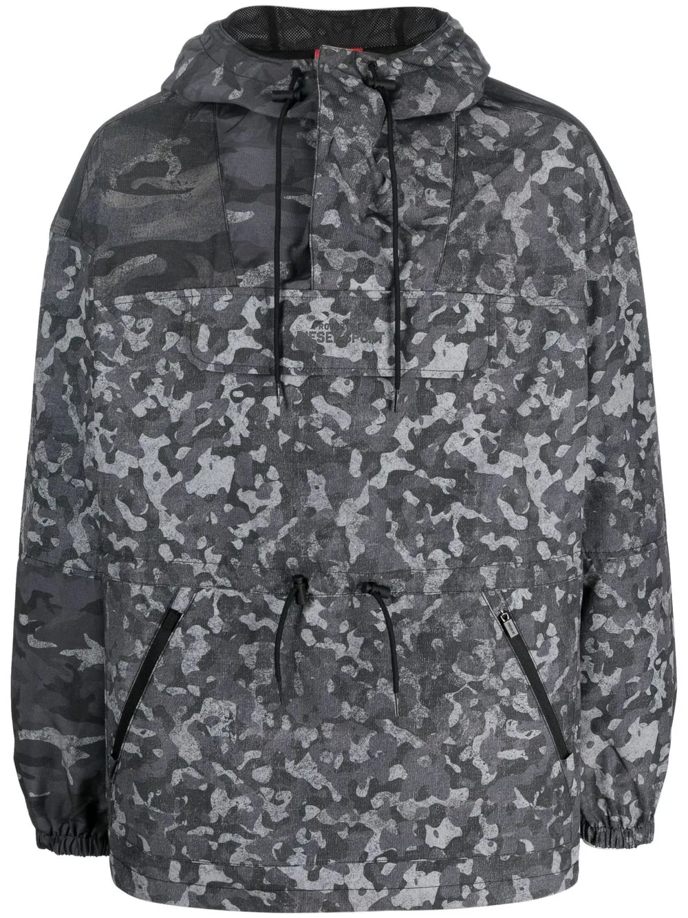 

Diesel camouflage-print hoodie - Grey