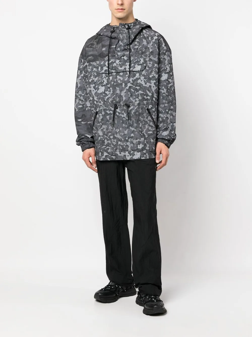 Diesel Hoodie met camouflageprint - Grijs