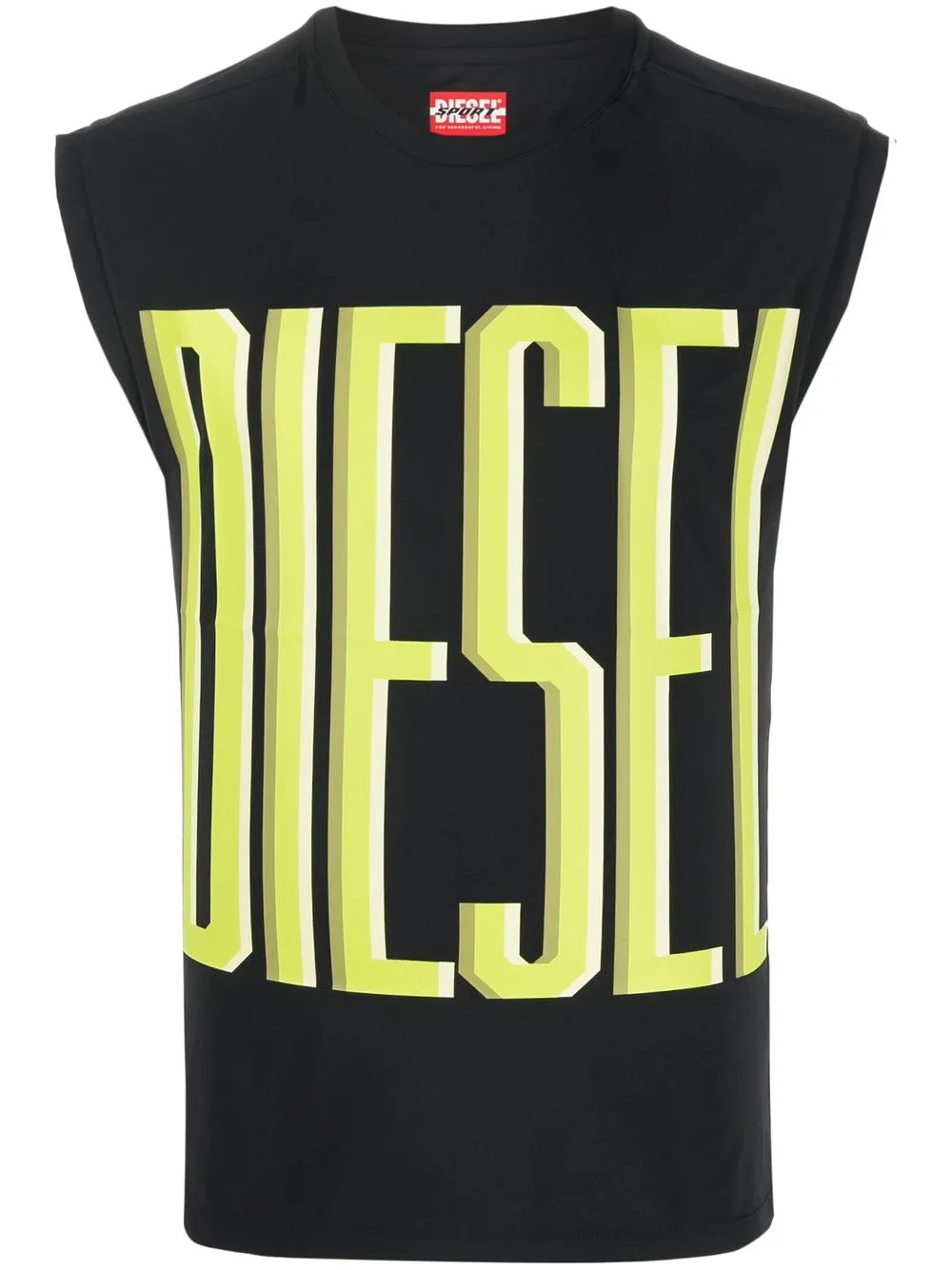 

Diesel playera con logo estampado - Negro