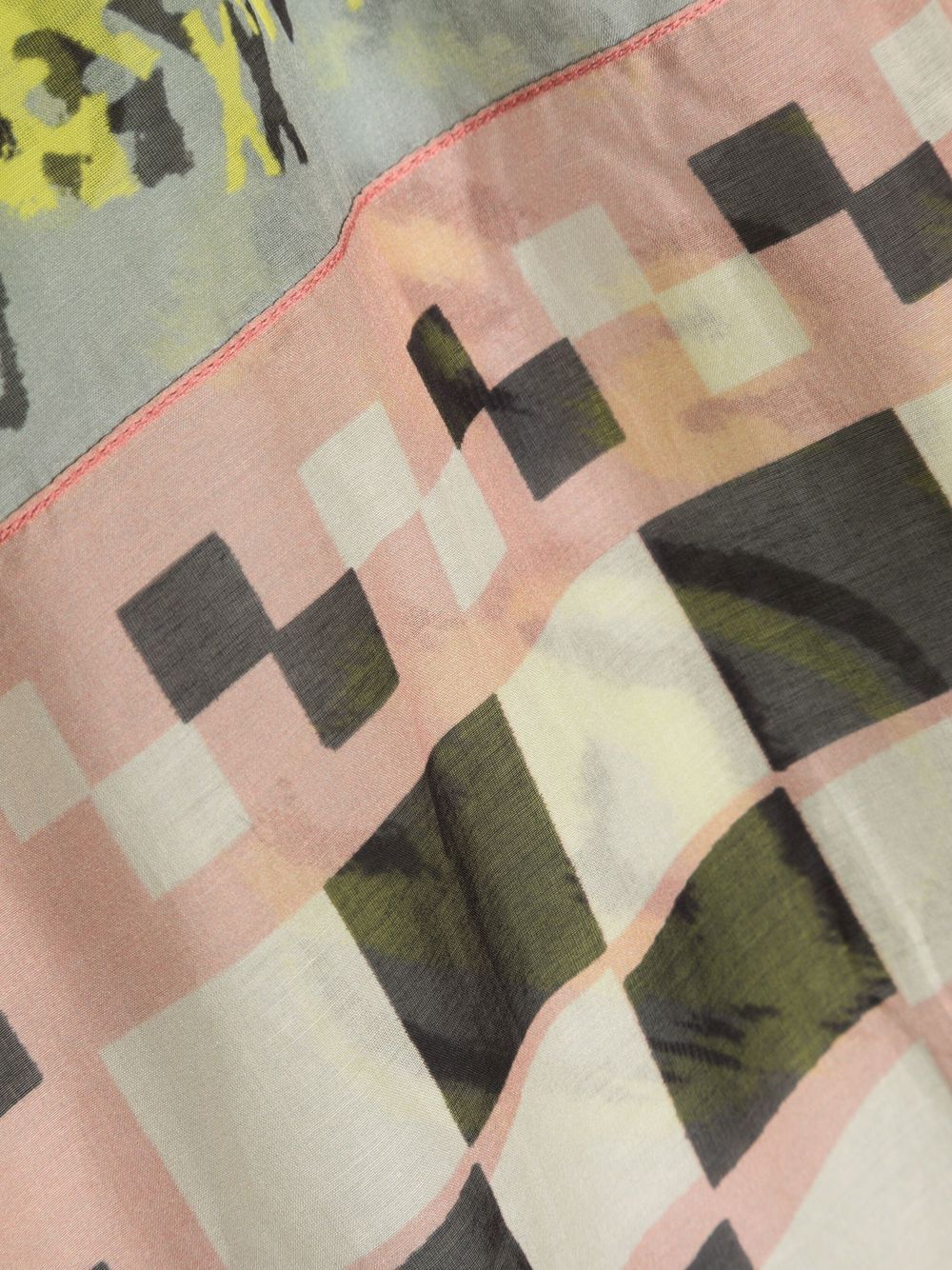 Diesel Sjaal met abstracte print - Roze