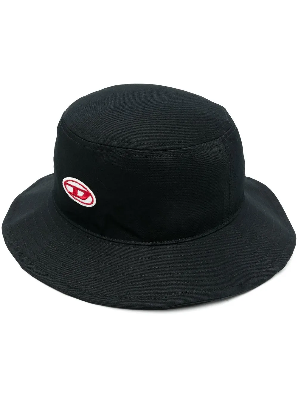 

Diesel gorro de pescador con parche del logo - Negro