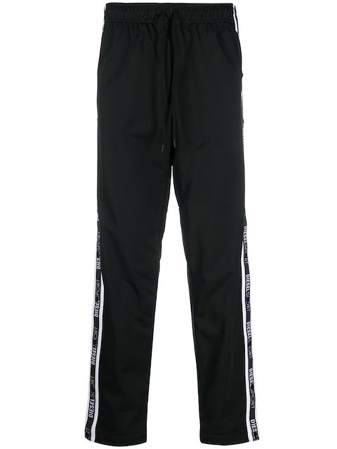 Diesel stripe-detail performance track pants