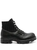 Diesel 40mm leather combat boots - Black