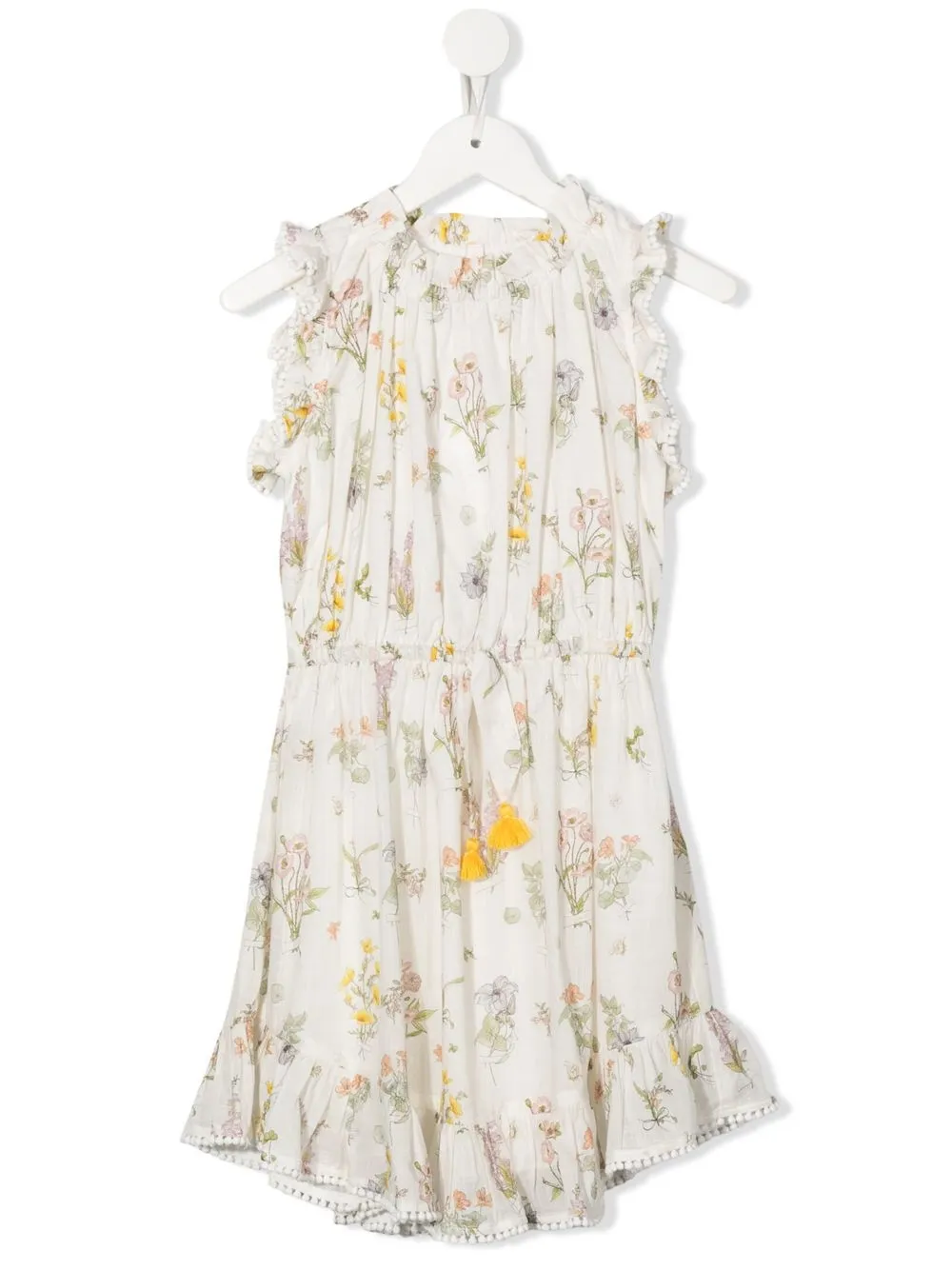 

ZIMMERMANN Kids ruffled floral-print dress - White