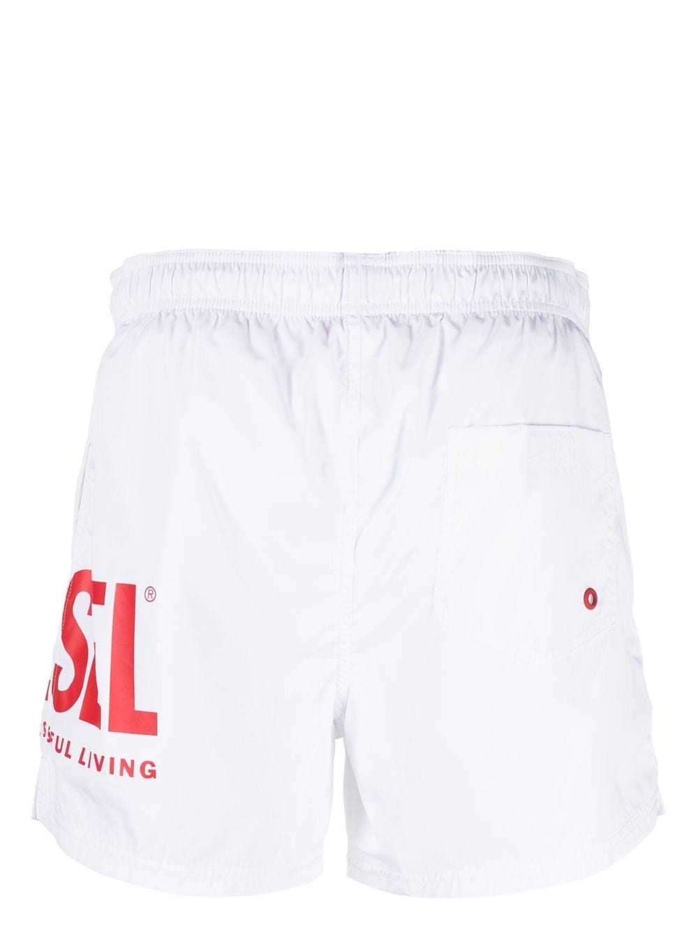 Shop Diesel Bmbx-nico Logo-print Swim Shorts In White