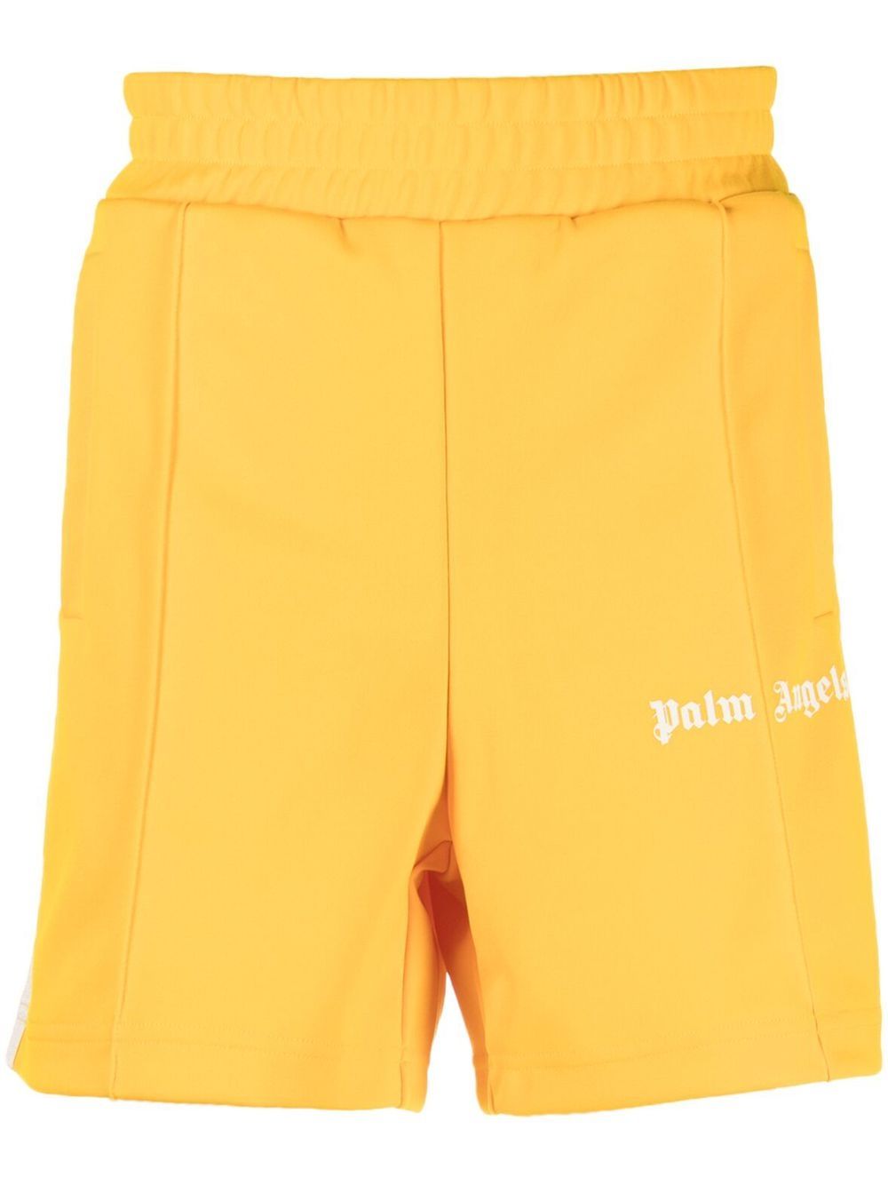 

Palm Angels logo-print track shorts - Yellow