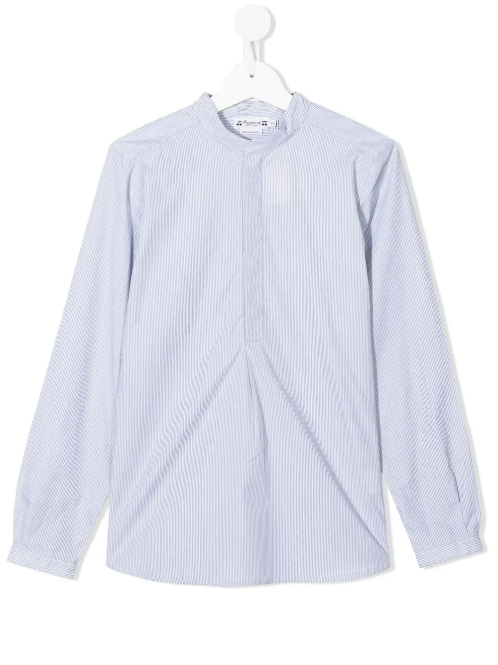 

Bonpoint TEEN half-button band collar shirt - Blue