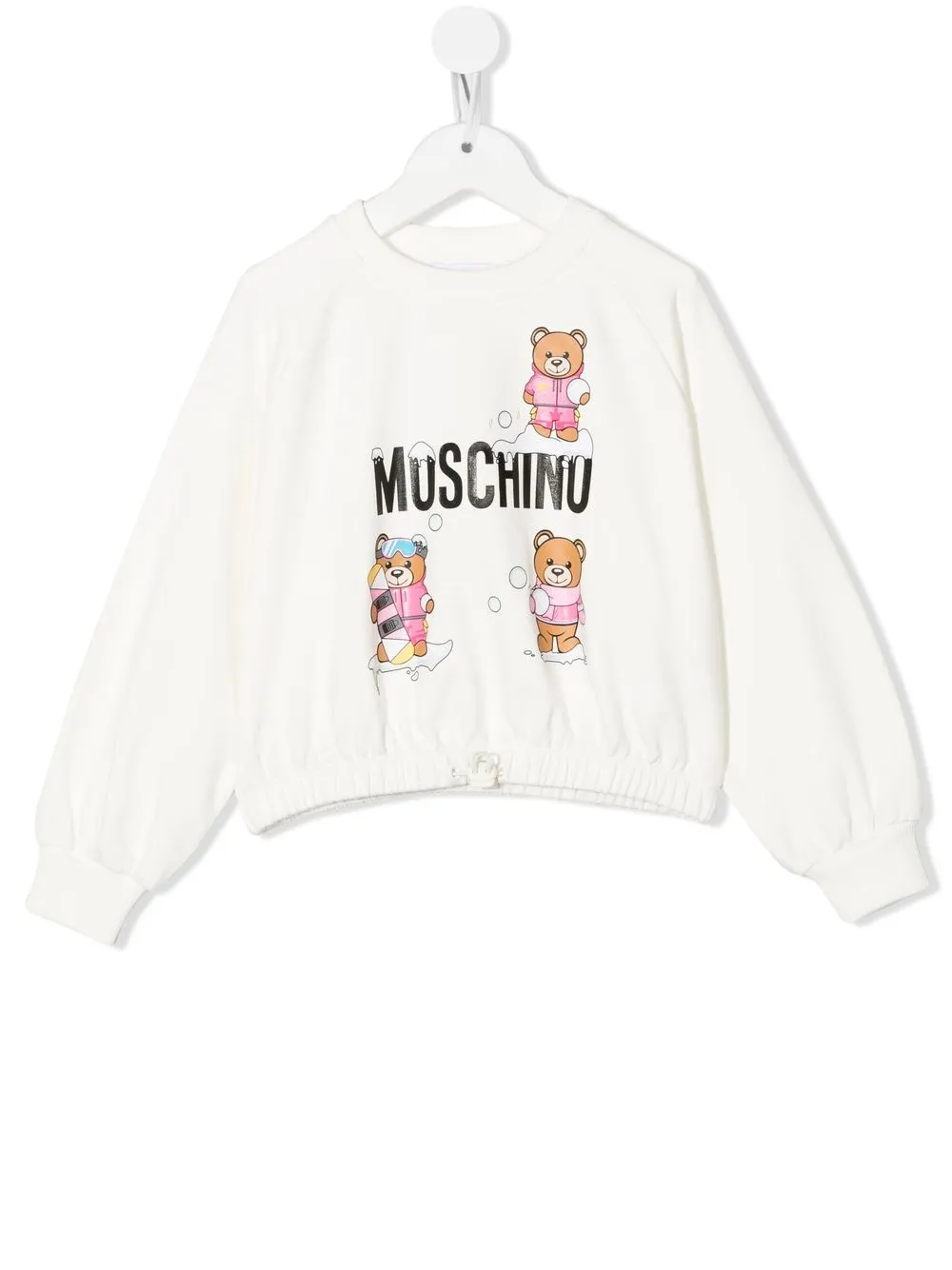 

Moschino Kids Teddy motif sweatshirt - White