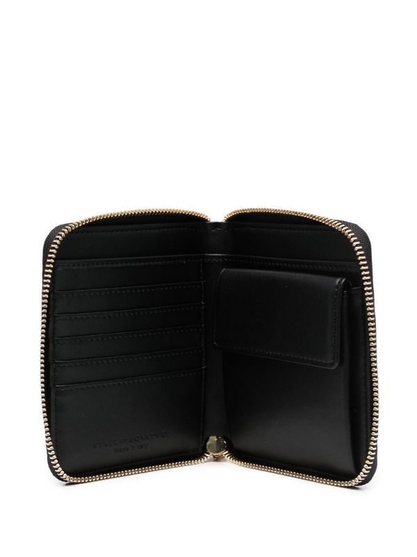 Stella McCartney logo-print Detail Zipped Wallet | Black | FARFETCH AO