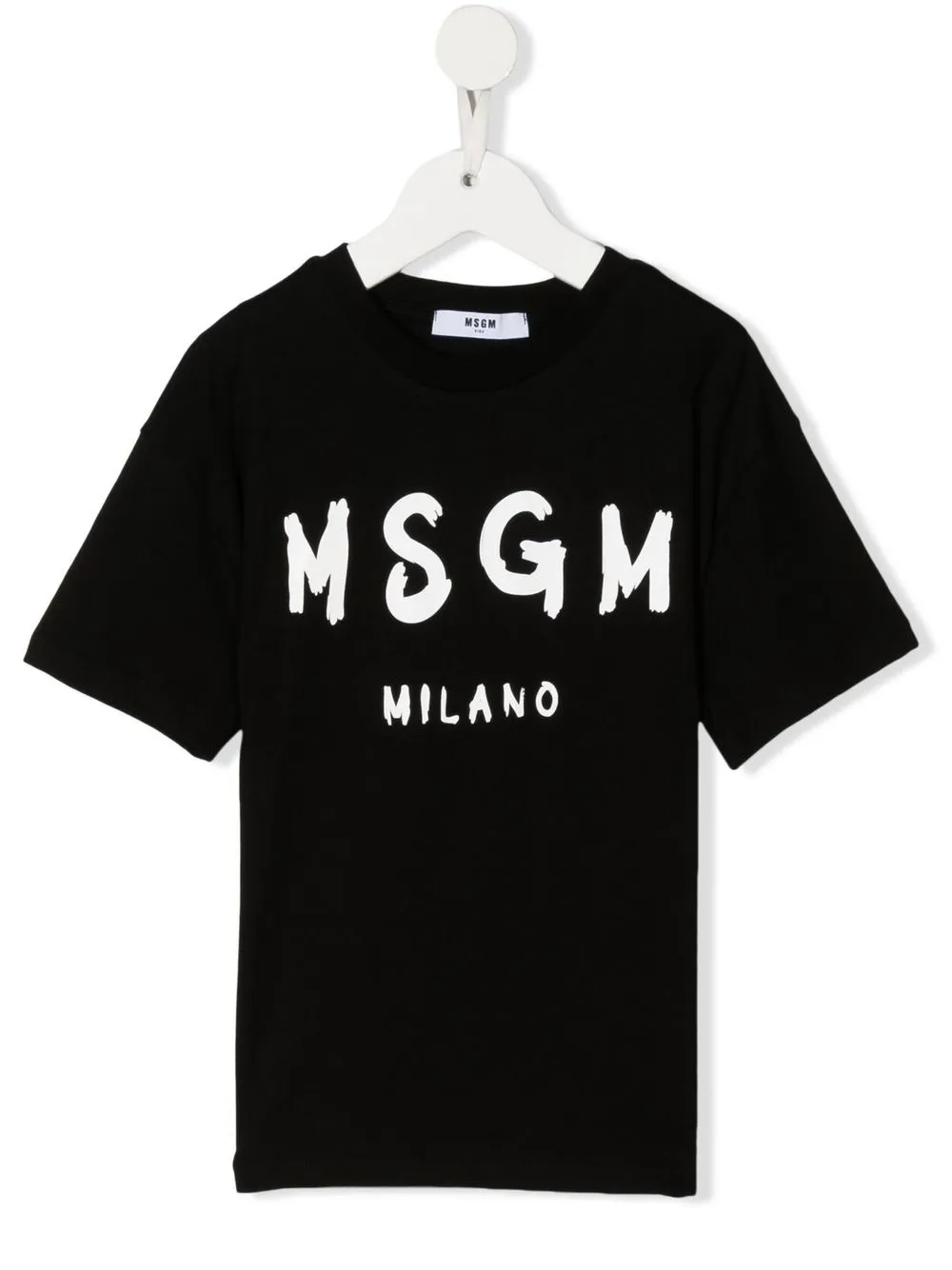 

MSGM Kids playera con logo estampado - Negro