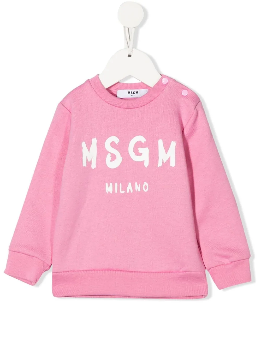 

MSGM Kids sudadera con logo estampado - Rosado