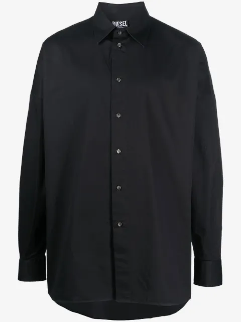 Diesel S-Limo logo-embroidered shirt