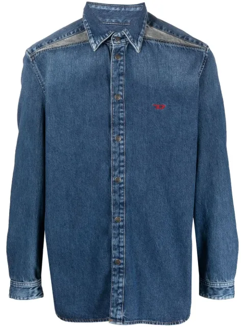 Diesel camisa de mezclilla con logo bordado