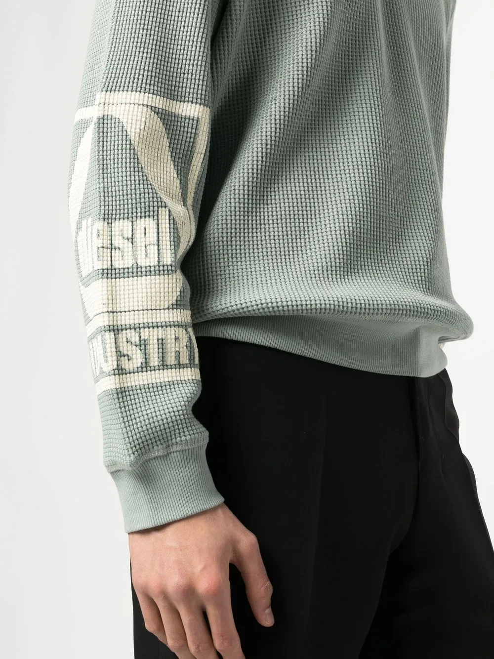 Diesel Logo Print chunkyknit Jumper Farfetch