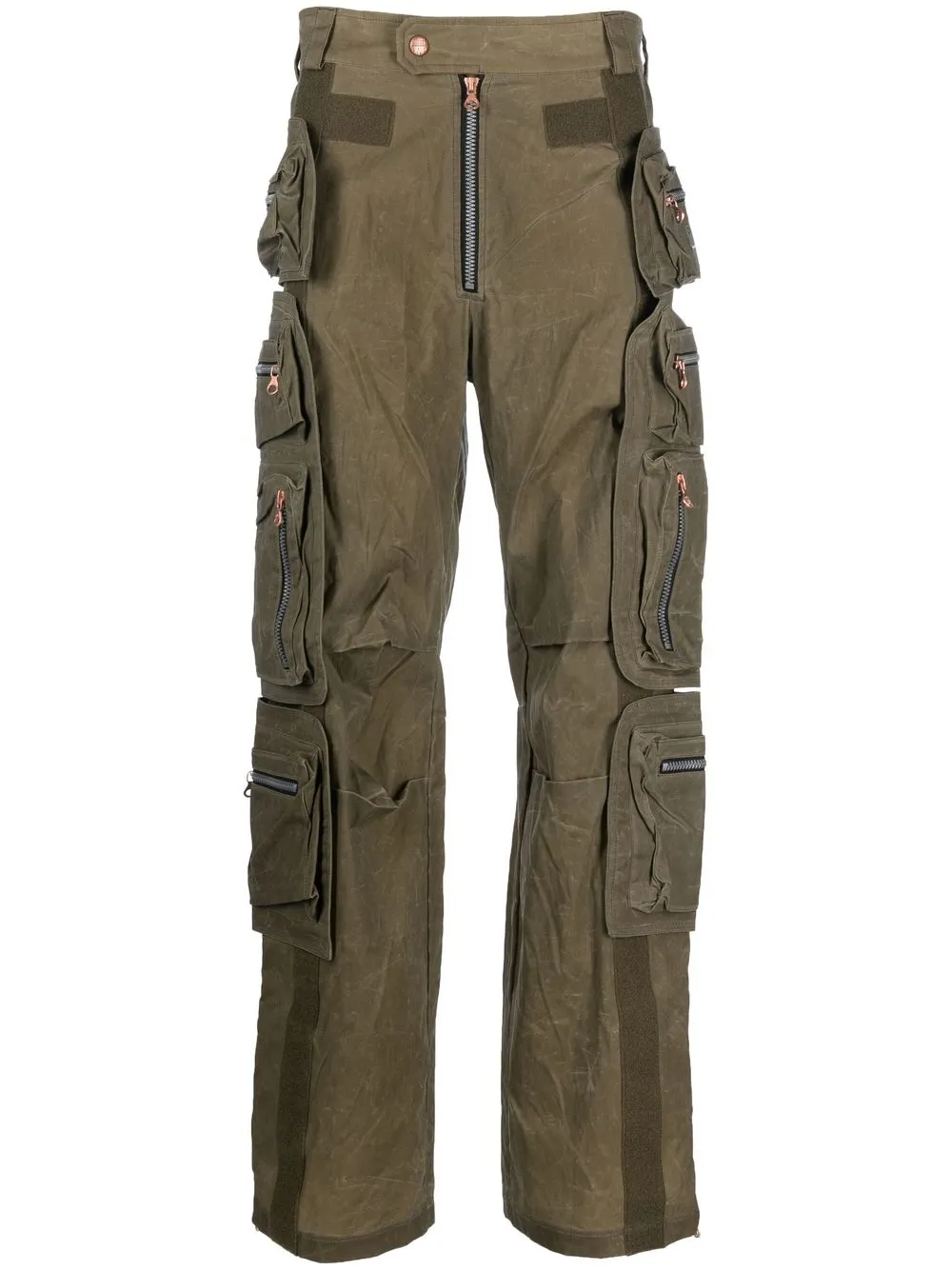 

Diesel cargo wide-leg trousers - Green