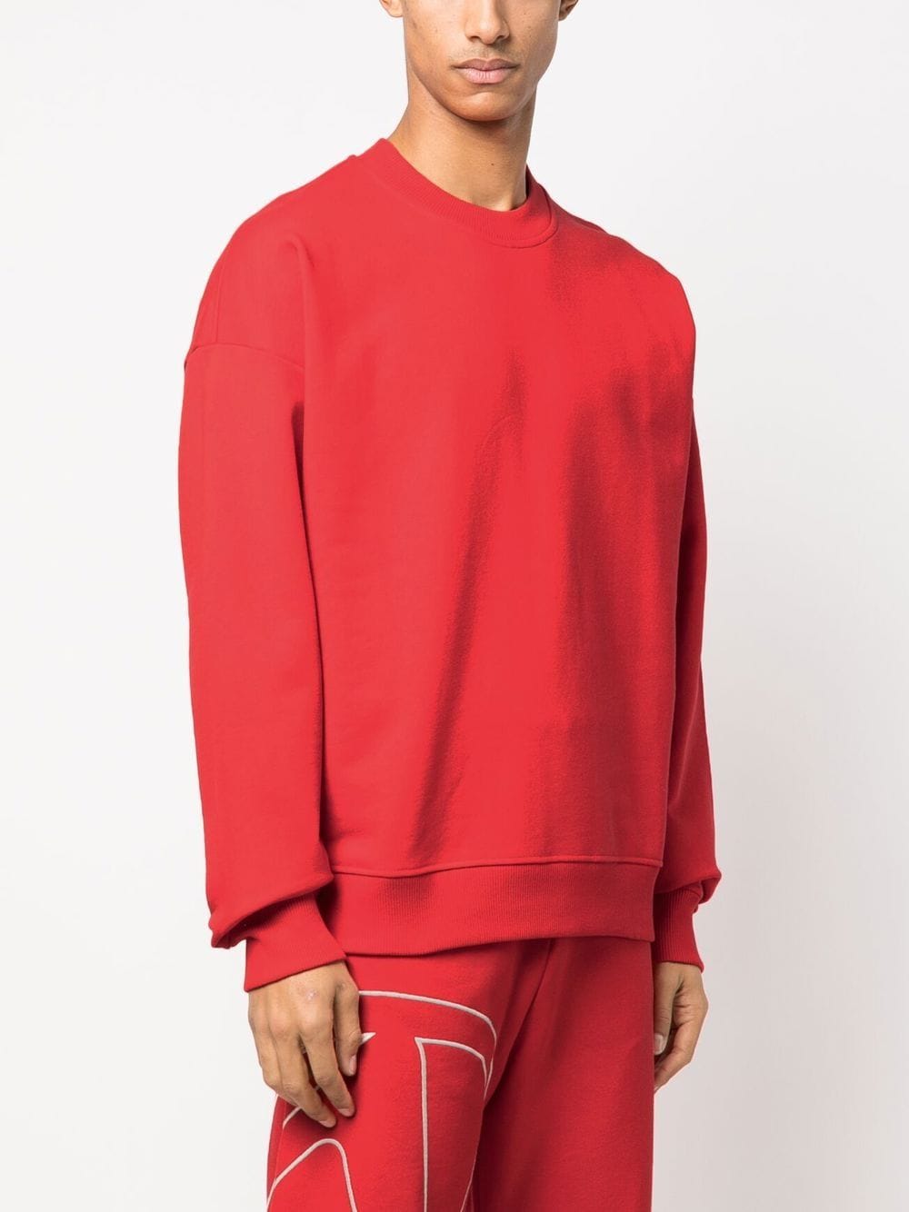 Shop Diesel S-rob-megoval Cotton Sweatshirt In Red