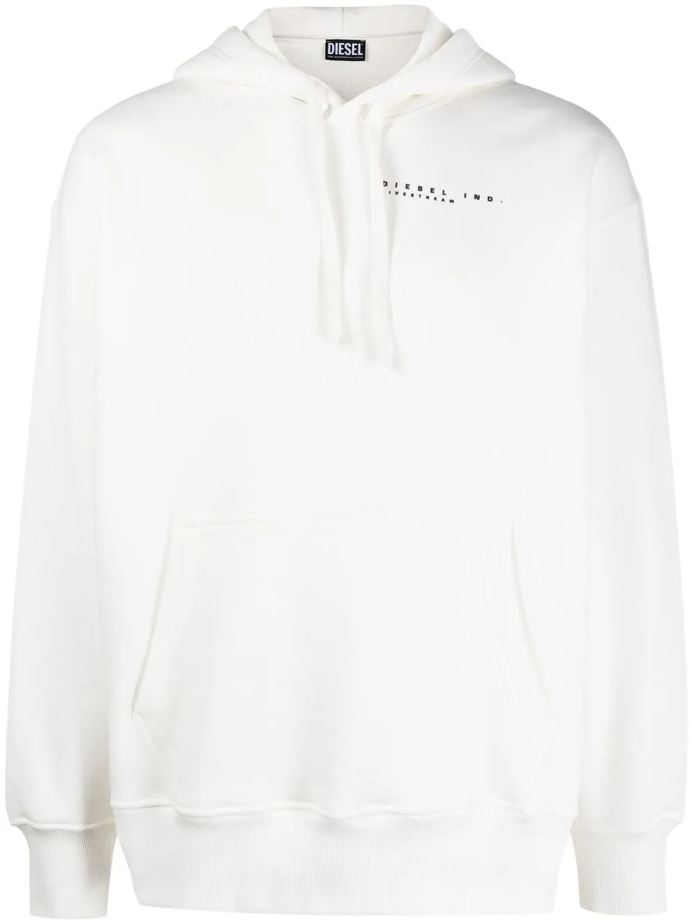 

Diesel metallic-effect graphic print hoodie - White