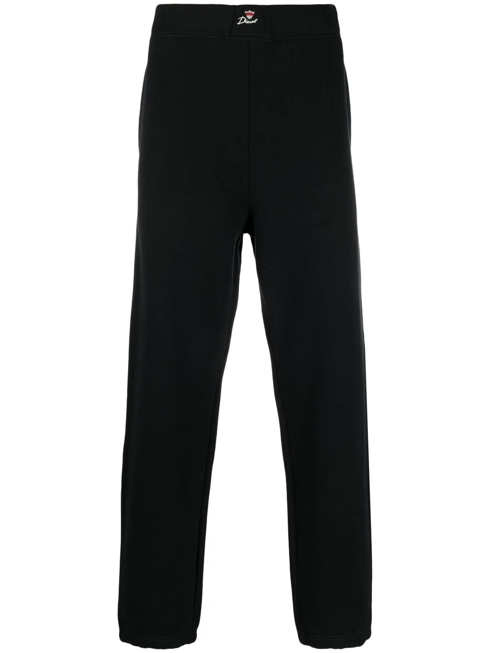 

Diesel logo-embroidered cotton track pants - Black