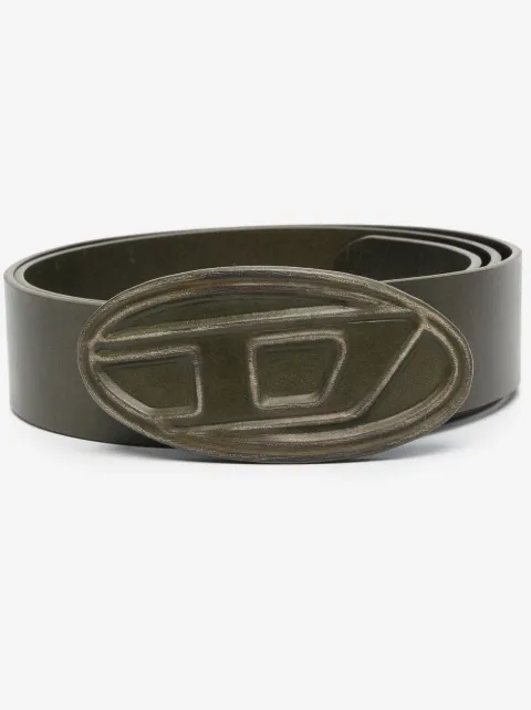 Diesel 1DR logo-buckle leather belt