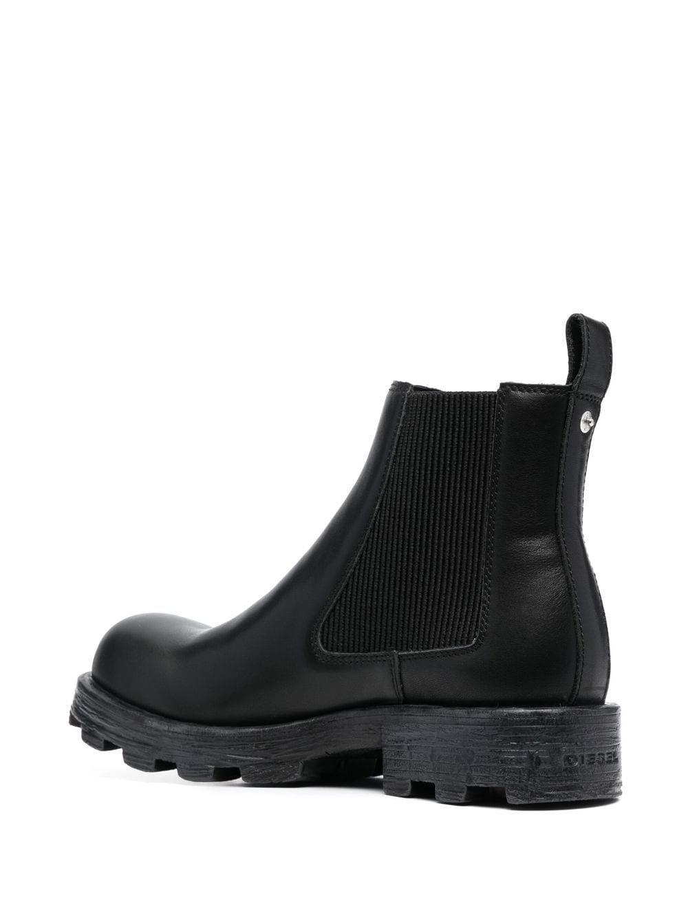 Shop Diesel Ridged-sole Chelsea Boots In Black