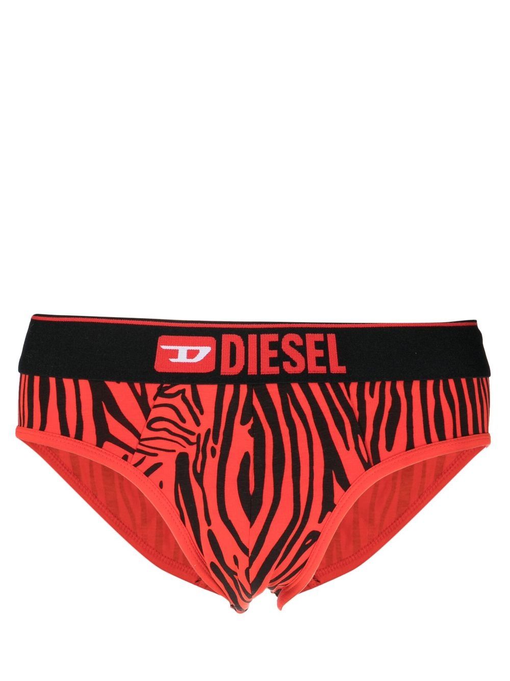 Diesel 3-pack slips met print - Zwart