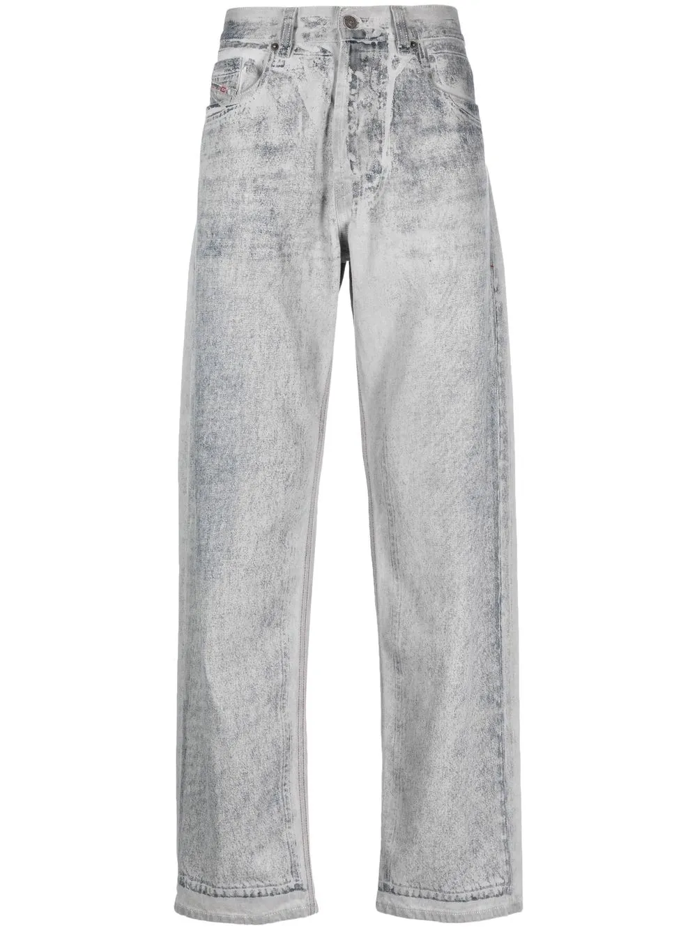 

Diesel jeans rectos con efecto lavado - Gris