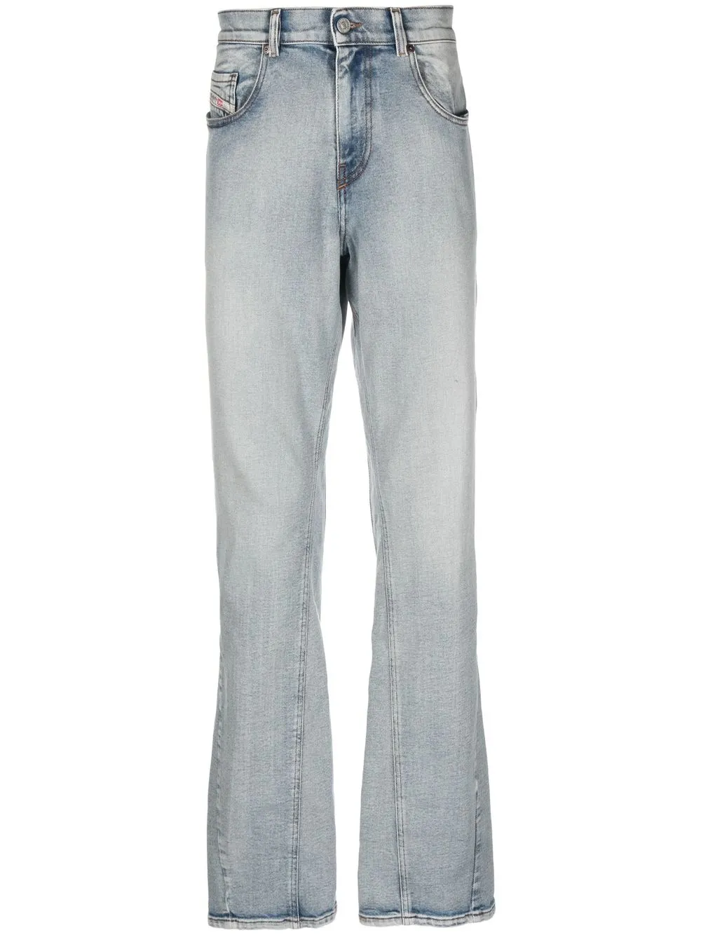Diesel Logo-patch Bootcut Jeans In Blau