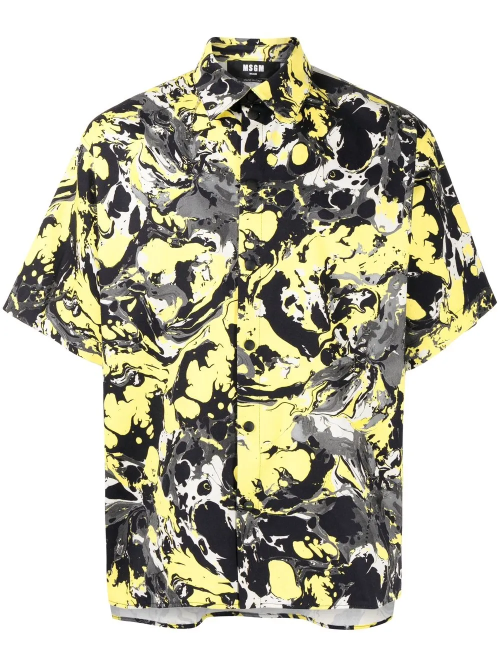 

MSGM marble-print cotton shirt - Multicolour