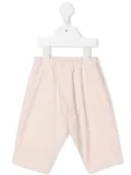 Bonpoint fine-ribbed elasticated trousers - Pink