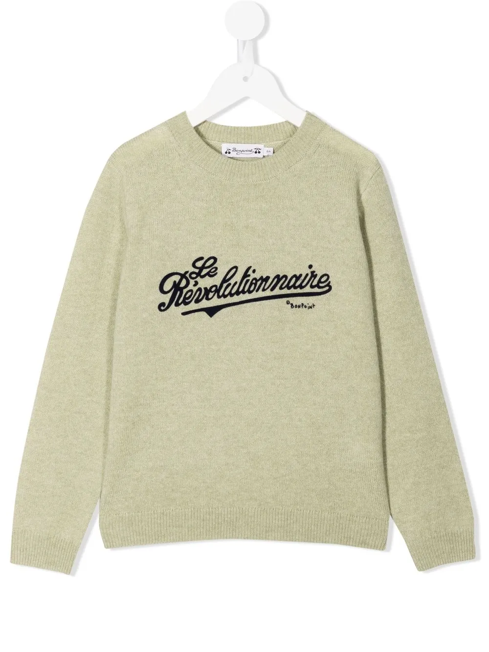 

Bonpoint logo-print long-sleeve jumper - Green