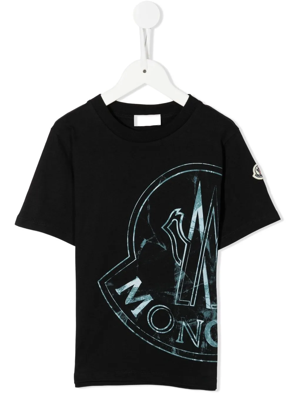 

Moncler Enfant playera con logo estampado - Negro