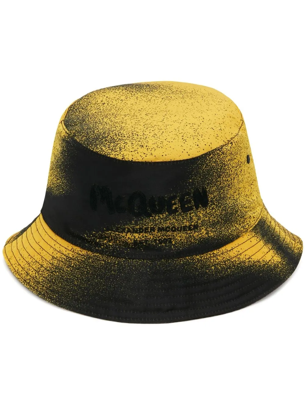 

Alexander McQueen spray-paint effect bucket hat - Black