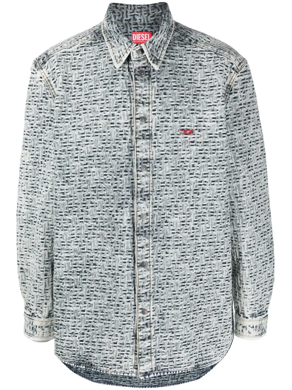 

Diesel chest logo-print detail shirt - Blue