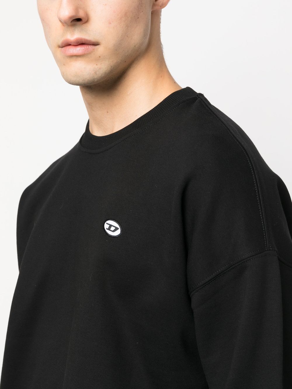 Shop Diesel S-rob-doval-pj Cotton Sweatshirt In Black