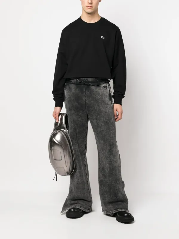 ★送料関税込★DIESEL S-ROB-DOVAL-PJ コットンスウェットシャツ Diesel S-Rob-Doval-PJ Cotton Sweatshirt | Black | FARFETCH JO