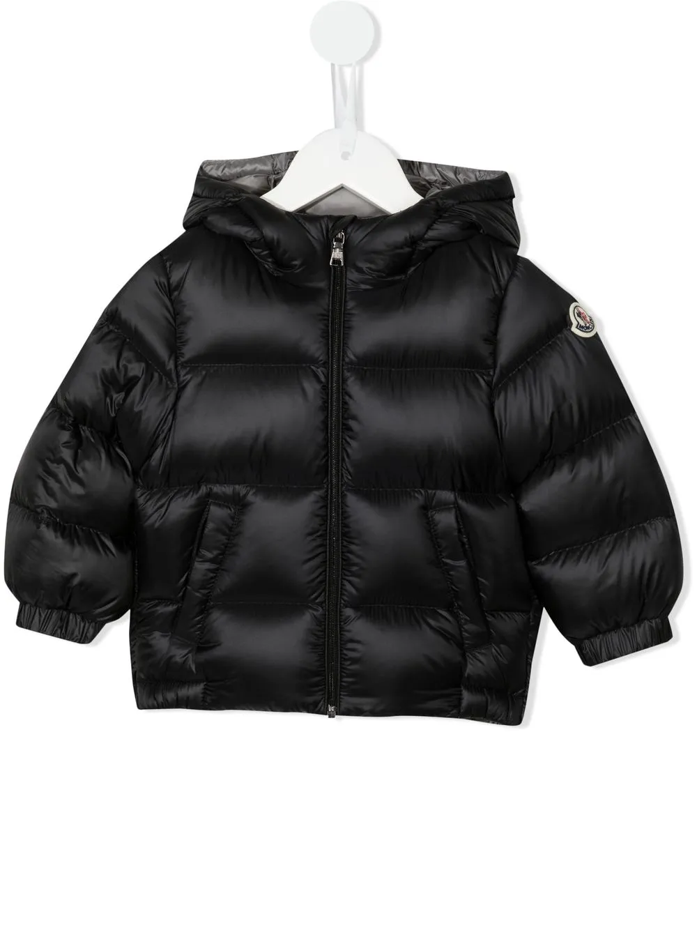 

Moncler Enfant logo-patch goose-down jacket - Black