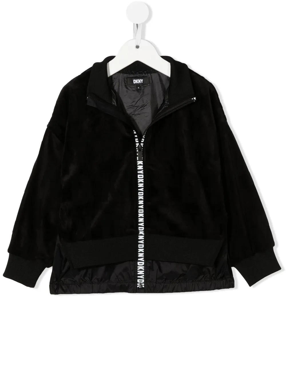 

Dkny Kids chamarra con paneles y ribete del logo - Negro