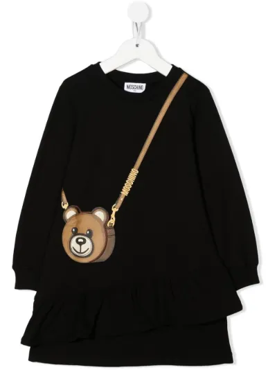 teddy bear-print jumper dress 