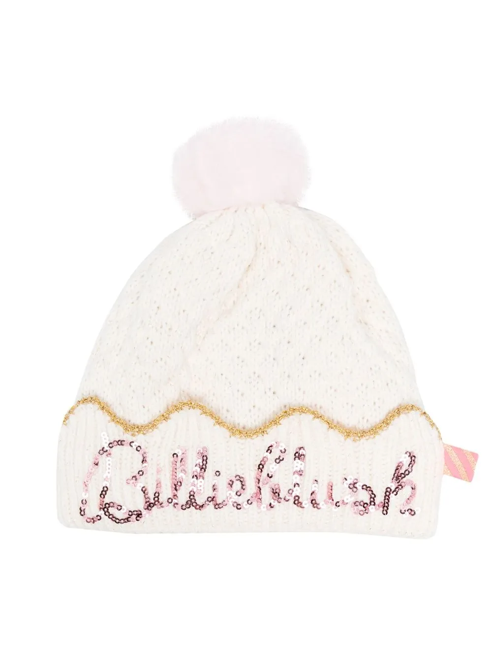 

Billieblush gorro tejido con ribete de lentejuelas - Neutro